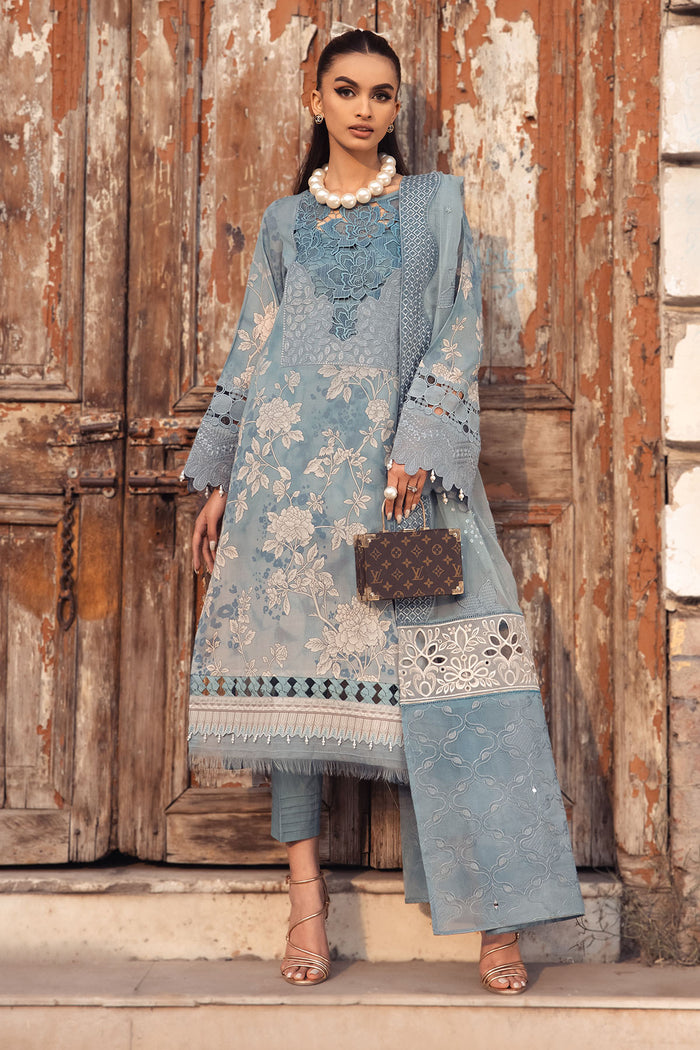 NS-116 | 3PC - Unstitched Maya Swiss Lawn Collection By Nureh