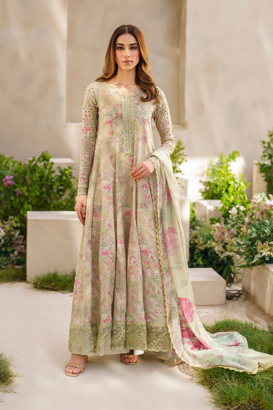 SFL - 05 | 3PC Unstitched Embroidered Lawn Festive By IZNIK