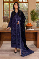 NE-124 | 3Pc Luxury Unstitched Velvet Shawl Collection Exclusive By Nureh