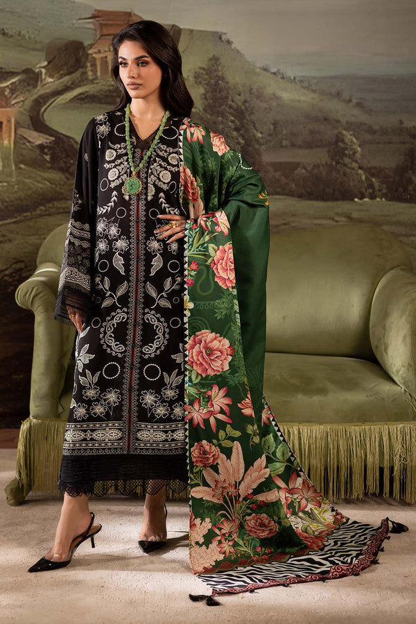 3-PC Unstitched Linen Signature Prints By Nureh | SP-178