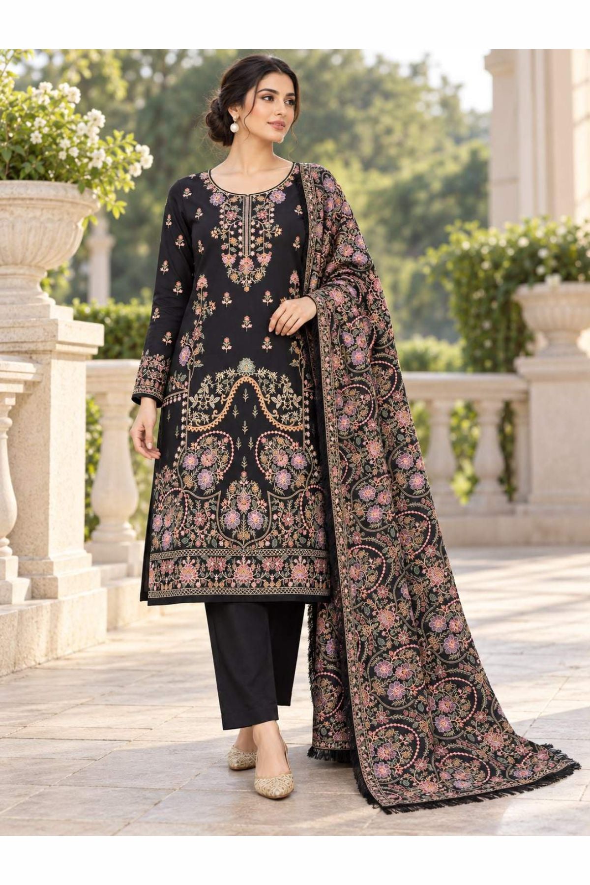 3 Piece karandi collection By Ayesha khadija