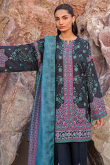 USE- 9163 | 3Pc Unstitched Suit Digital Printed Lawn Summer Basic By Jazmin