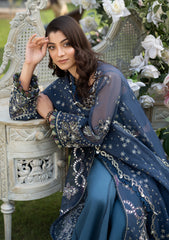 EFH-04 FALAK | 3Pc Unstitched Suit Festive Formal Handwork Collection Celebration By Elaf Premium