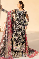 3-PC Unstitched Embroidered LU'ZELLA By Farasha | Stardust Noir
