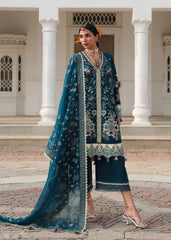 3-PC Unstitched Luxury Lawn Kalabagh By Hussain Rehar | Azraq