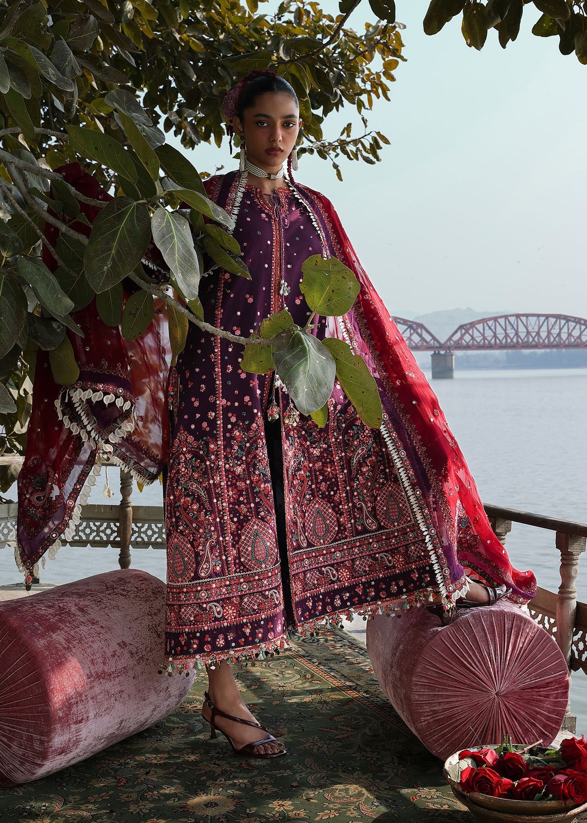 3-PC Unstitched Luxury Lawn Kalabagh By Hussain Rehar | Nihdi