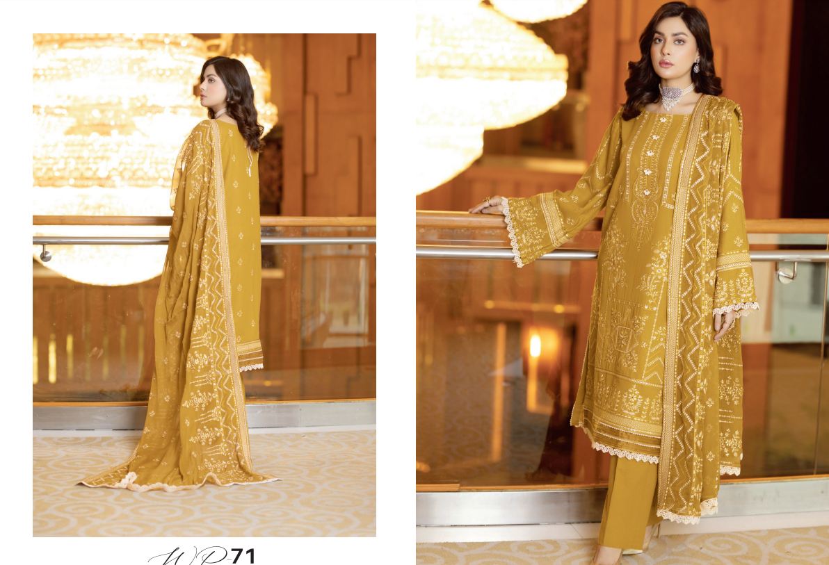 WP 71 Unstitched Resham Luxury Karandi - 3PC - Anmol By Wania