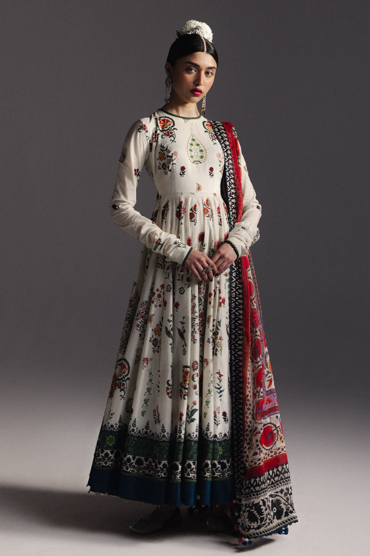 3-PC Unstitched Digital Printed Lawn Anarkali By Zara Shahjahan | Mehruba