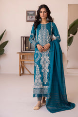 MS-628 | 3PC Unstitched Embroidered Banarsi Lawn Missouri By Johra