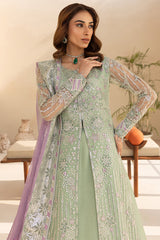3-PC Unstitched Embroidered LU'ZELLA By Farasha | Sage Luxe