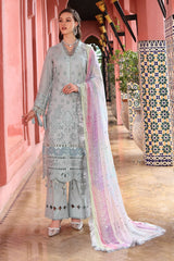 NE-111 | 3Pc Unstitched Suit Schillfli Lawn Collection Bazar By Nureh