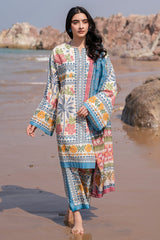 USE-9160 | 3Pc Unstitched Suit Digital Printed lawn Summer 25 Drop II By Jazmin