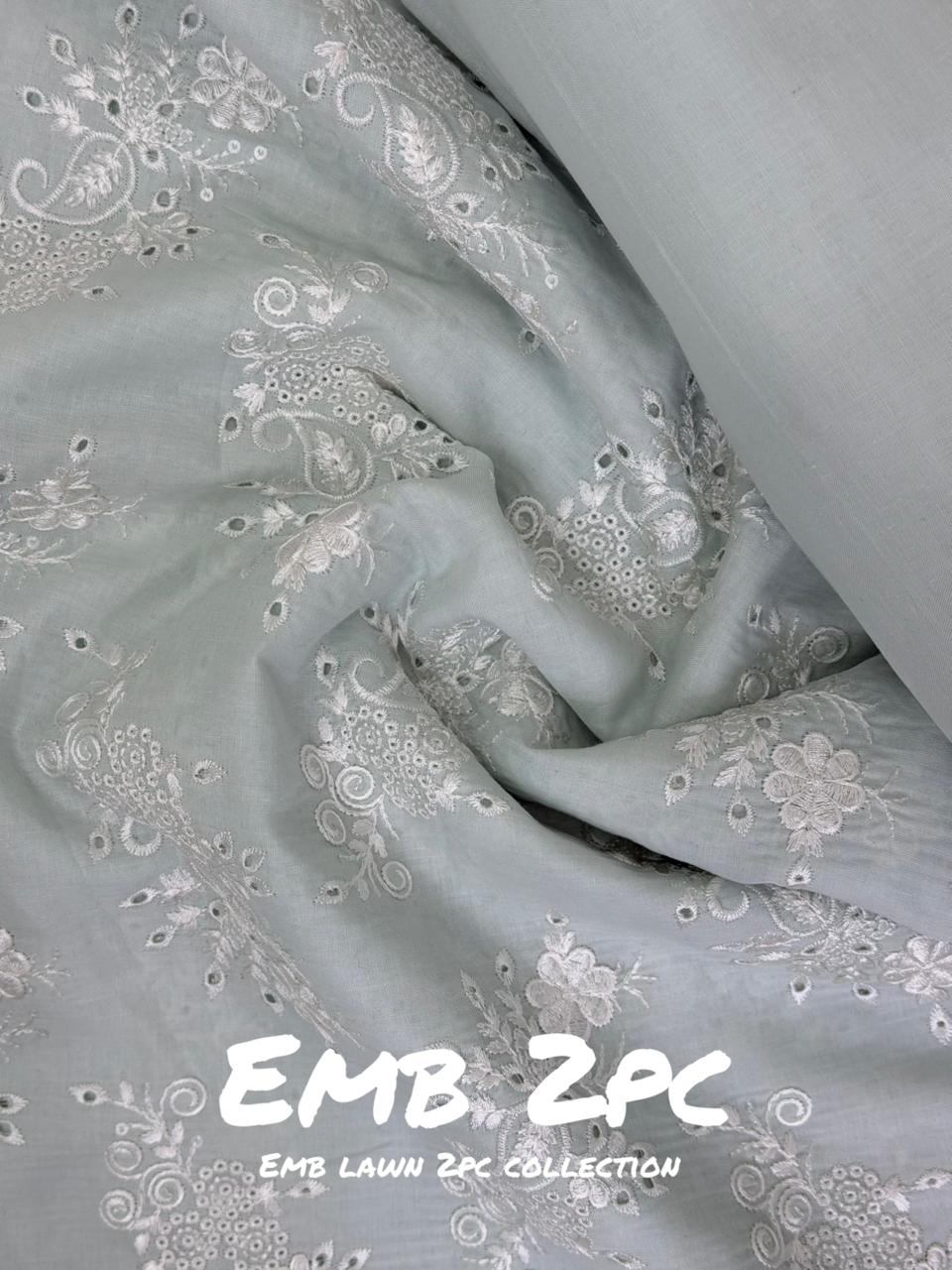 2-PC Unstitched Embroidered Lawn | Vol 2