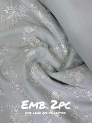 2-PC Unstitched Embroidered Lawn | Vol 2