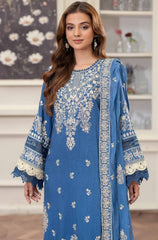 3-PC Unstitched Embroidered Rod Viscose Omid By Johra | JW-066