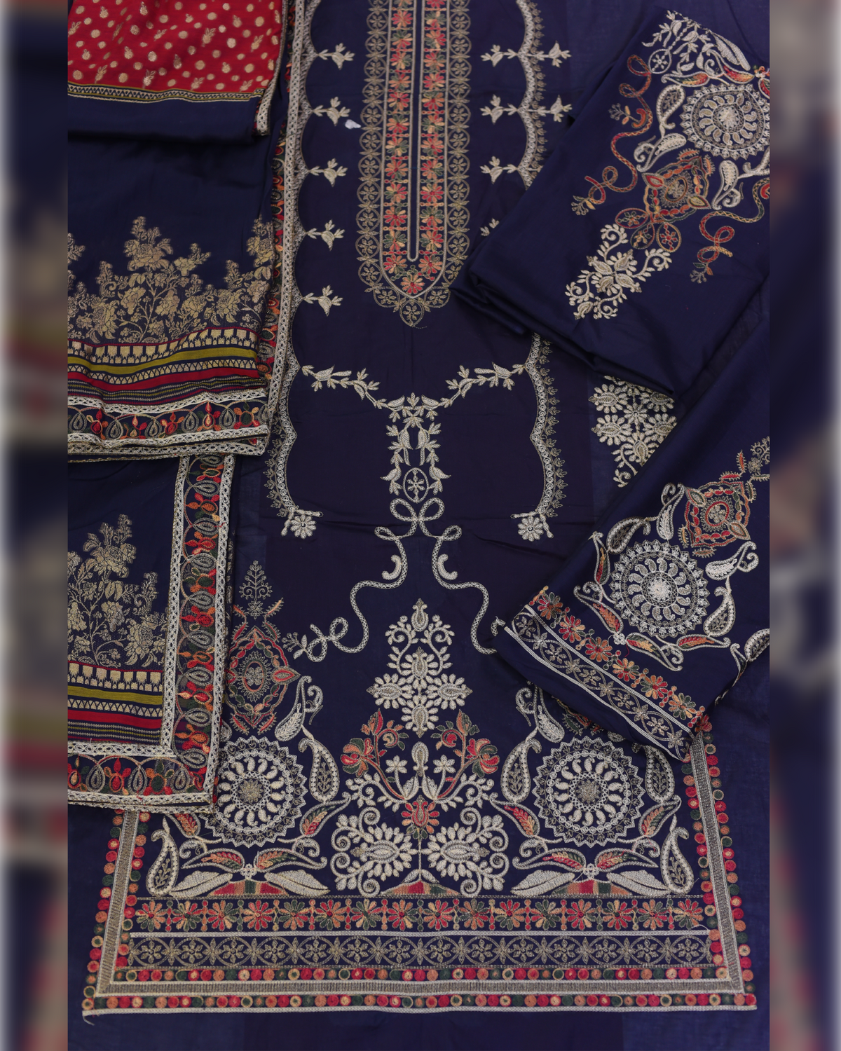 3-PC Unstitched Briza Lawn Aari work | 02