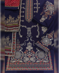 3-PC Unstitched Briza Lawn Aari work | 02