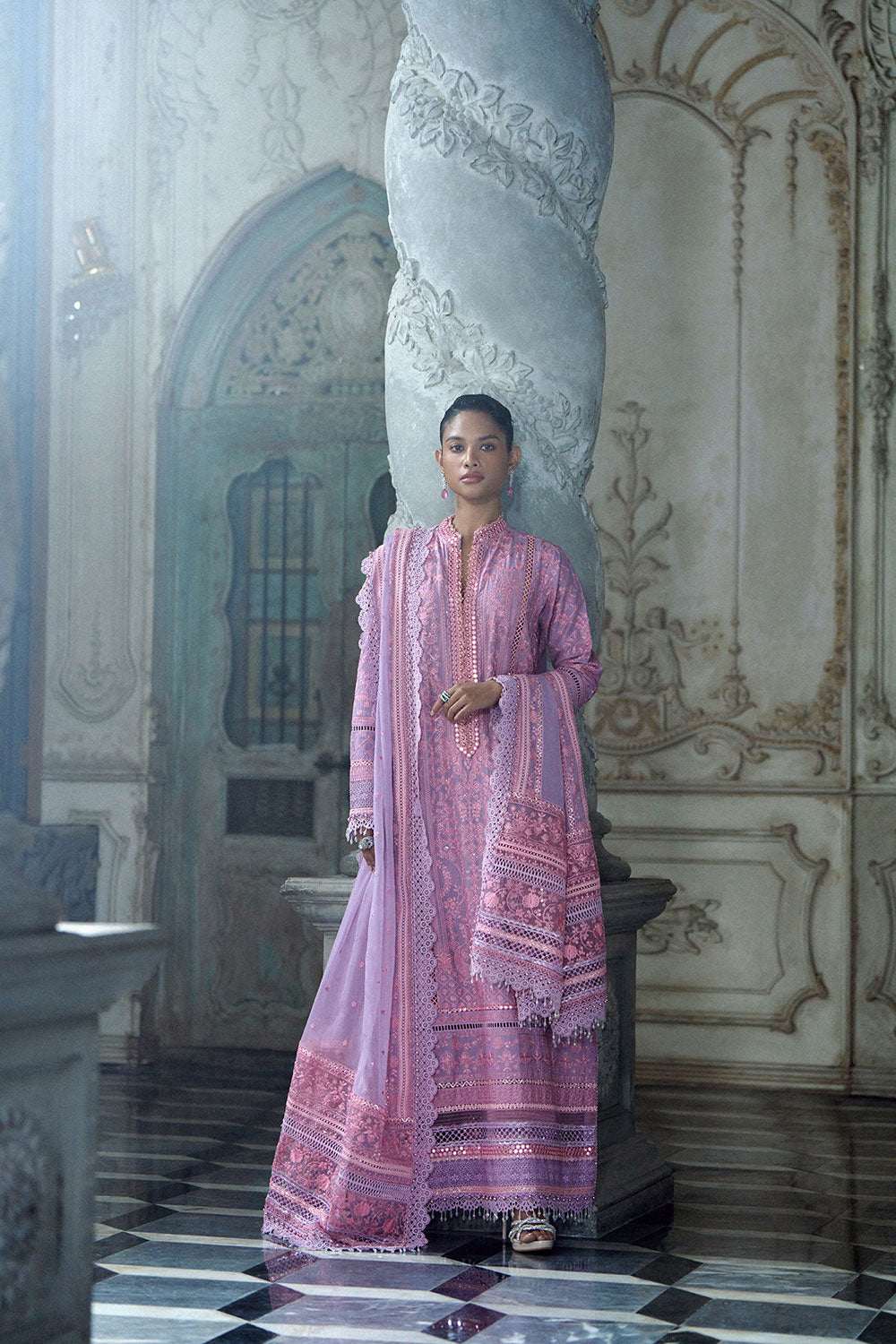 3-PC Unstitched Embroidered Lawn Luxury Lawn By Sobia Nazir | LEE26-2A