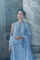 3-PC Unstitched Embroidered Lawn Luxury Lawn By Sobia Nazir | LEE26-2B