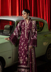 3-PC Unstitched Embroidered Karandi By Kahf Premium | KKH-09 CELESTIAL