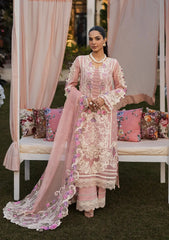 3-PC Unstitched Luxury Embroidered Lawn By Kahf | KLR-09 Bellerose