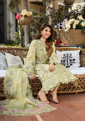 Unstitched 3-PC Embroidered Luxury Lawn By Elaf | ELM-3A BAHAAR