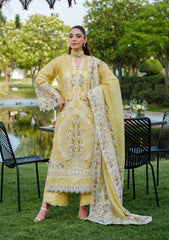 3-PC Unstitched Embordered Luxury Lawn By Elaf | ELH-4A