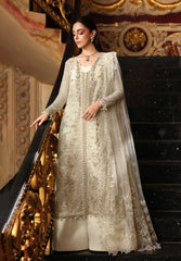 3-PC Unstitched Embroidered Organza Stardum Foirmals By Elaf Premium | ESH-01 CELESTIA