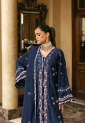3-PC Unstitched Embroidered Karandi Luxury Winter Collection By Elaf Premium | EWK-6B AMBER HAZE