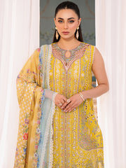 201 - A | 3 PC - Unstitched LA'HIRA Lawn  By Binilyas