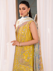 201 - A | 3 PC - Unstitched LA'HIRA Lawn  By Binilyas