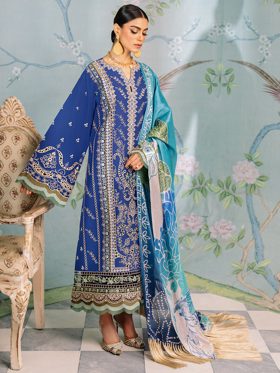 202 - A | 3 PC - Unstitched LA'HIRA Lawn  By Binilyas