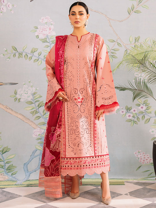 202 - B | 3 PC - Unstitched LA'HIRA Lawn  By Binilyas