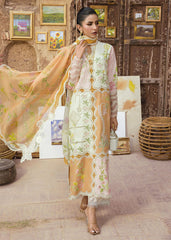 3-PC Unstitched Embroidered Organza Lawn Bloom By Saira Shakira | LANA 1B