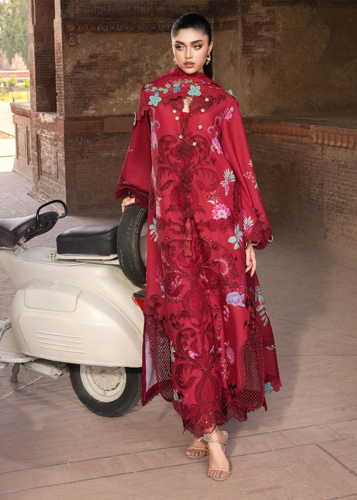 3-PC Unstitched Embroidered Organza Lawn Bloom By Saira Shakira | ZELIE 1A