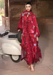 3-PC Unstitched Embroidered Organza Lawn Bloom By Saira Shakira | ZELIE 1A