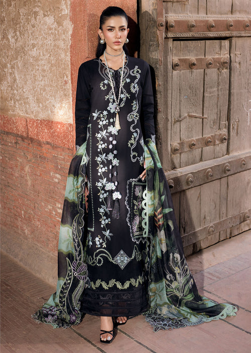 3-PC Unstitched Embroidered Organza Lawn Bloom By Saira Shakira | ELISE 1A