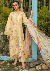 3-PC Unstitched Embroidered Organza Lawn Bloom By Saira Shakira | MAELLE 1A