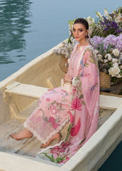 3-PC Unstitched Embroidered Organza Lawn Bloom By Saira Shakira | IRIS 1A