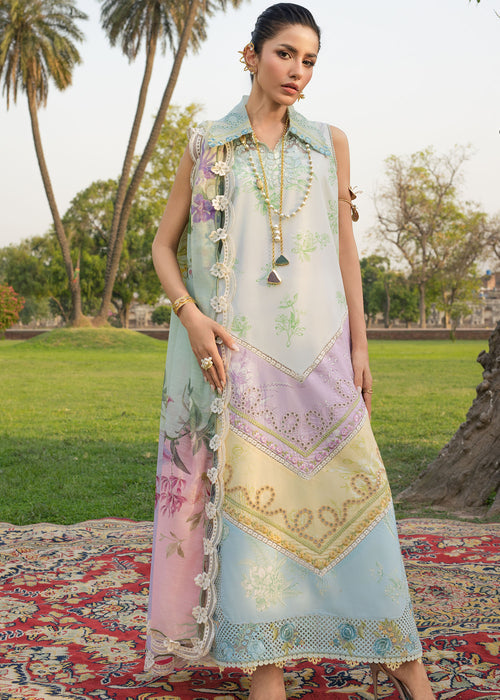 3-PC Unstitched Embroidered Organza Lawn Bloom By Saira Shakira | AVA 1A