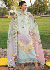 3-PC Unstitched Embroidered Organza Lawn Bloom By Saira Shakira | AVA 1A