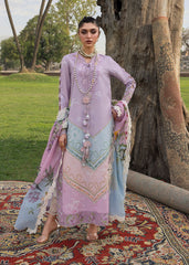 3-PC Unstitched Embroidered Organza Lawn Bloom By Saira Shakira | AVA 1B