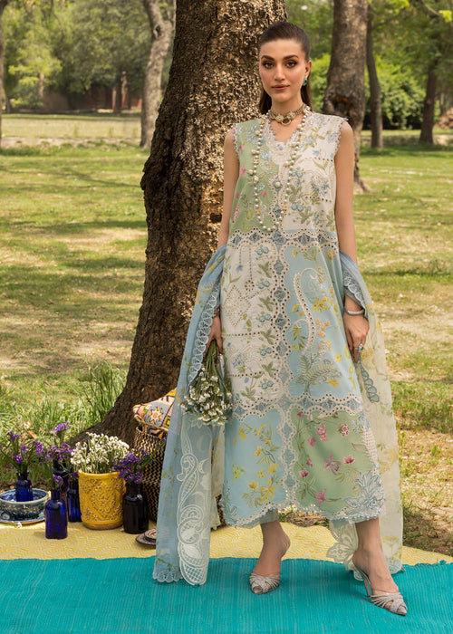 3-PC Unstitched Embroidered Organza Lawn Bloom By Saira Shakira | LANA 1A