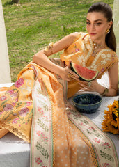 3-PC Unstitched Embroidered Organza Lawn Bloom By Saira Shakira | LILY 1B