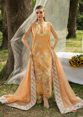 3-PC Unstitched Embroidered Organza Lawn Bloom By Saira Shakira | LILY 1B