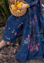 3-PC Unstitched Embroidered Organza Lawn Bloom By Saira Shakira | ZELIE 1B