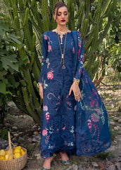 3-PC Unstitched Embroidered Organza Lawn Bloom By Saira Shakira | ZELIE 1B