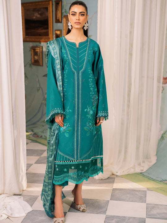 207 - A | 3 PC - Unstitched LA'HIRA Lawn  By Binilyas