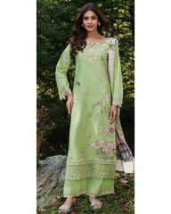 3-PC Unstitched Embroidered Lawn Silent Pine Tale By Afsanah | AL-107