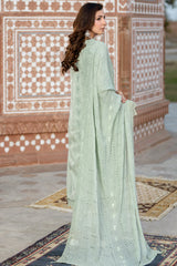 RZ - 156 | 3PC Unstitched Suit Chikankari Lawn Rozeria By Johra